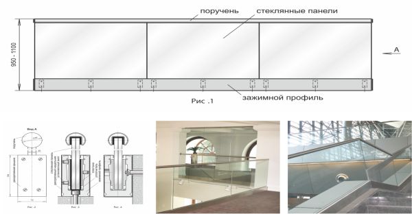 Декоративные нащёчники, крышки и перила могут изготавливаться из полированной или шлифованной нержавеющей стали.
